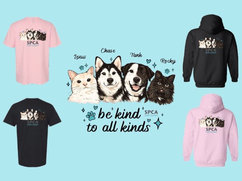 David Zammit, Marissa Wolfe, and Kate Andriushyn pose with the grand total for the 2024 Radiothon, $46,860.